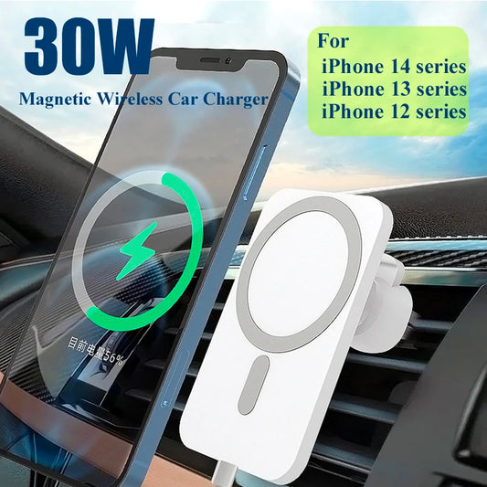 iPhone Wireless Charger Magnetic Car Mount – Fast Charging and Easy Access